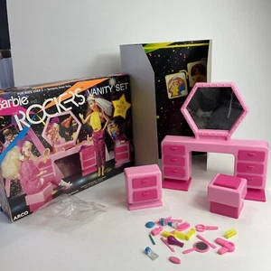 Barbie and The Rockers Rosa Schminktisch Set Vintage Möbel 1986 Arco  - Bild 1 von 7