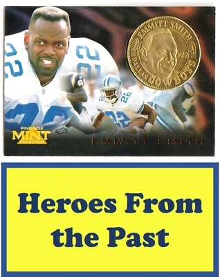 1996 Pinnacle Mint #15 with Coin Emmitt Smith CollX-001G - Image 1 of 2