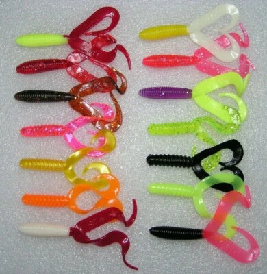 14Stück Relax Doppelt schwanz Twister 8cm,14 Farben, Hecht, Zander, Dorsch, Neu - Bild 1 von 2