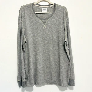 Billy Reid L/S Crewneck Tee Men's Sz XXL Gray Micro Stripes - Picture 1 of 8