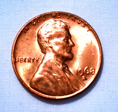 Multi Error 1968 S Lincoln Cent:  Dbl. Date, MM, Profile & Liberty -Unc. (735n) - Image 1 of 4