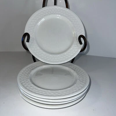 Platos de mantequilla de pan blanco de mimbre Oneida (juego de 5) 6" DD1 Foto 1 de 4