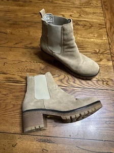 Made in Portugal CRUZA TENDENCIA Suede Leather Boots Women Size 9 - Picture 1 of 10