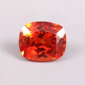 AAA Naturale Ceylon Fanta Arancione Zaffiro Sciolto Taglio Cuscino Gemma 6,55 Ct - Foto 1 di 6