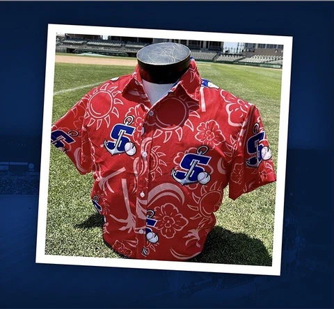 Stockton Ports Stadium Giveaway 6-30-23 Hawaiian Shirt XL Oakland A's MiLB Cover