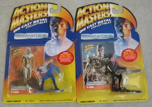 Set 1994 Terminator 2 T-100 T-800 Die Cast Action Masters Figures Kenner - Foto 1 di 2