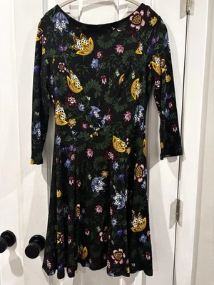 Erdem Black Floral Knit Vivi Dress Size US 10 Low Back Luxury - Image 1 of 4