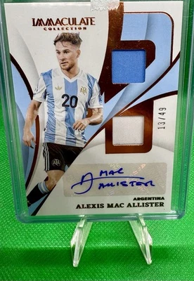 2024-25 Panini Immaculate Argentina Alexis Mac Allister Dual Swatch Auto 13/49 - Image 1 of 2