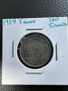 1957 -B France 100 Franc. Non Magnetic. High Grade! Beautiful! AU. R Cochet. - Picture 1 of 5