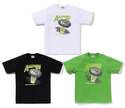 A BATHNIG APE Men's APE HEAD UFO ON MOON TEE 1L70110005 - Image 1 of 4