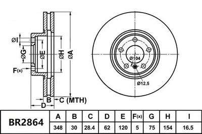 Bendix Ultimate Rear Brake Rotor for Audi Q3 8U 2.0L 16v CULB 2015 - 2019 - Image 1 of 2