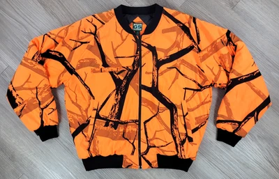 Chaqueta de bombardero Gander Mountain Guide Series Tech para hombre talla XLT naranja camuflaje Foto 1 de 4