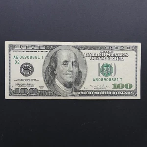$100 DOLLARS BANKNOTE UNITED STATES OF AMERICA ISSUED 1996 CIRCULATED - Picture 1 of 2