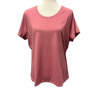 Mossimo Damen 1X Rosa Kurzarm Stretch T-Shirt Weiche Baumwollmischung Oberteil - Bild 1 von 11