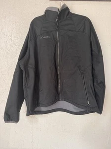 Columbia Jacket Adult XL Black Softshell Full Zip Coat Outdoors Fleece Mens‼️ - Picture 1 of 7