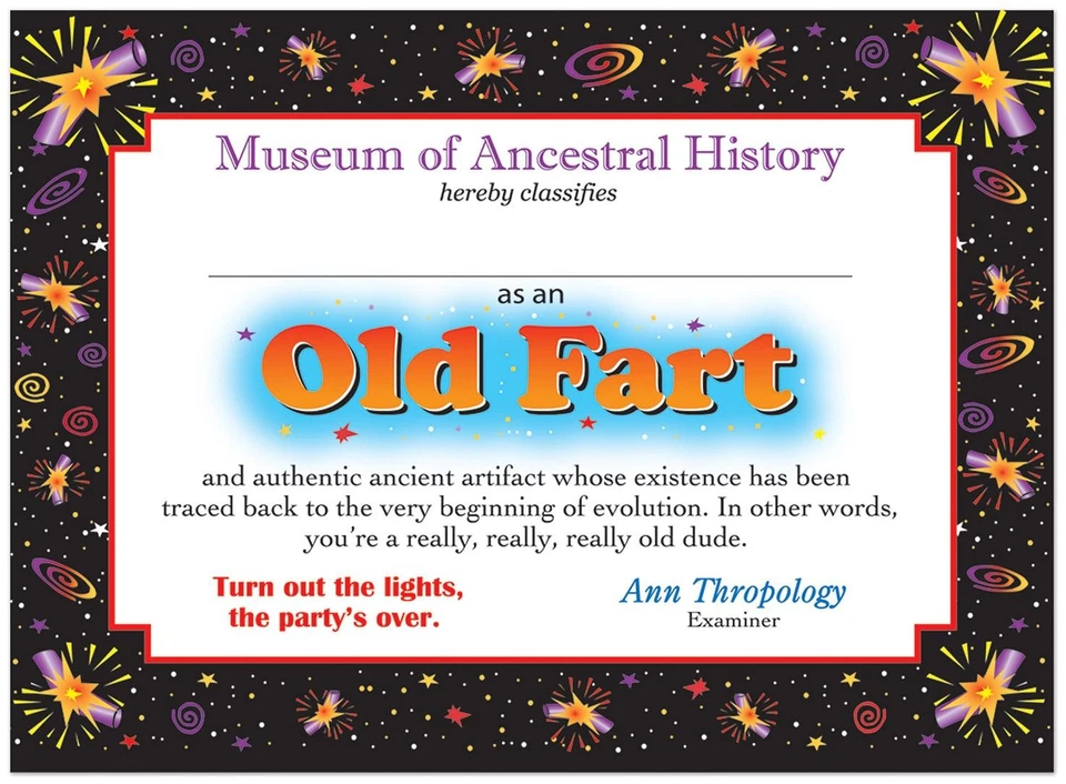 Antiguo certificado de pedo de tamaño 5" x 7" para Halloween - Beistle Foto 1 de 1