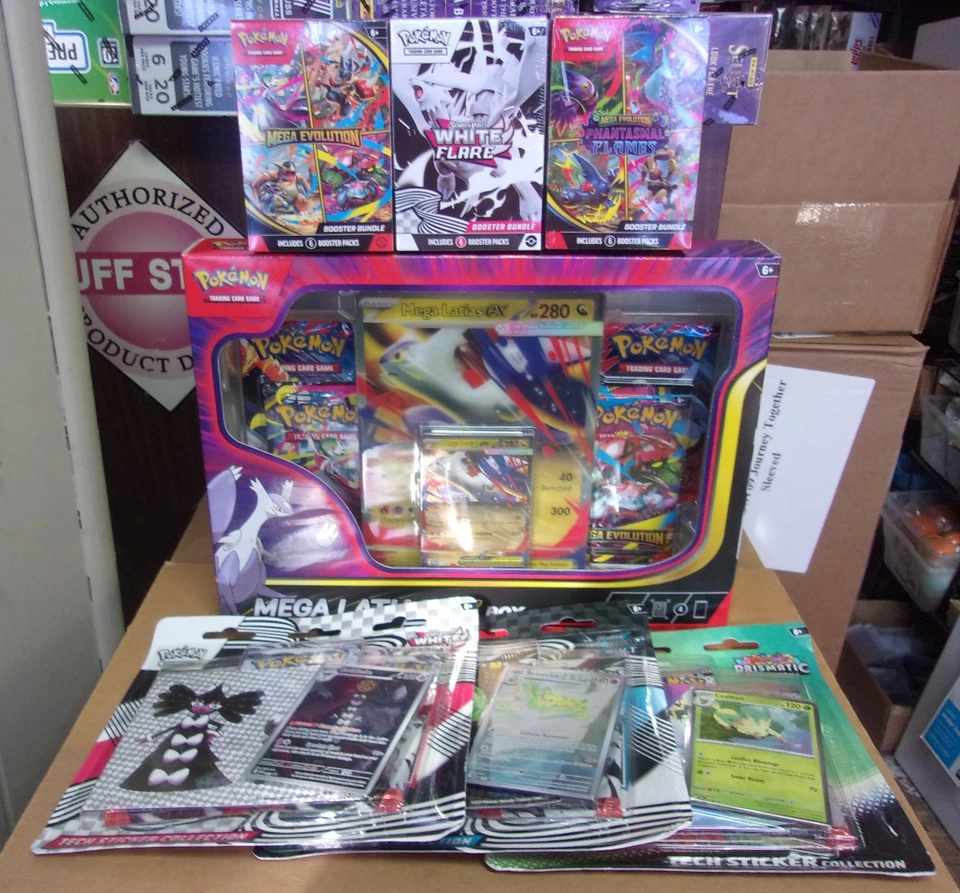 POKEMON LATIAS + MEGA + PHANTASMAL + WHITE BUNDLE + PRISMATIC & BLACK WHITE TECH - Image 1 of 1