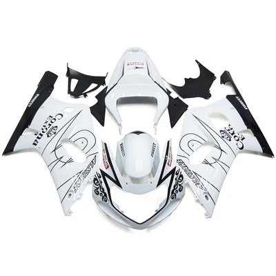 Kit de carenados blanco negro para carrocería ABS Suzuki GSXR600 GSXR750 2000 - 2003 Foto 1 de 4