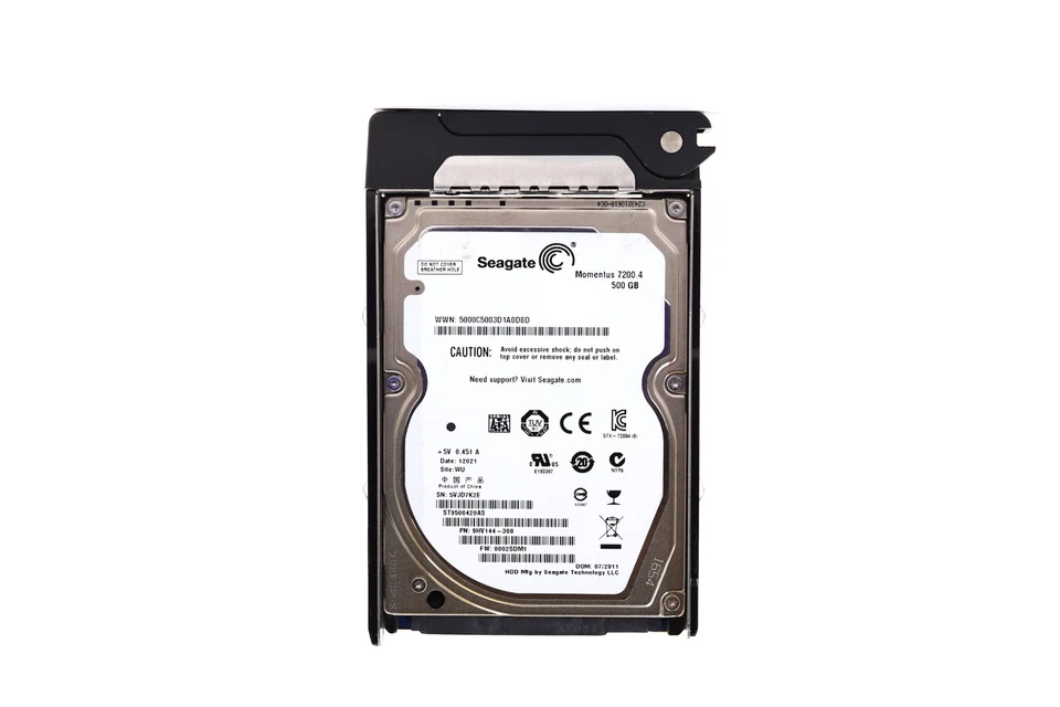 Seagate ST9500420AS 500GB 2.5" 3Gb/s 7.2K RPM SATA HDD W/Caddy P/N: 9HV144-300 - Image 1 of 2