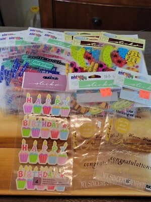 NEW Happy Birthday Sticker Sheet Bundle - 15 Sheets Sticker Scrapbook Lot - Image 1 of 4