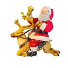 Santa on Reindeer *missing Chimney* 1992 - CLOTHTIQUE SANTAS by Possible Dreams 