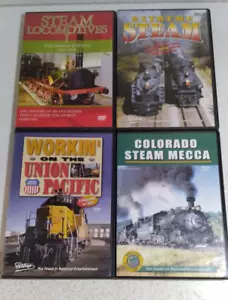 4 TRAIN DVD, STEAM LOCOMOTIVE, GERMAN RAILWAY, UNION PACIFIC, COLORADO MECCA - Imagen 1 de 7