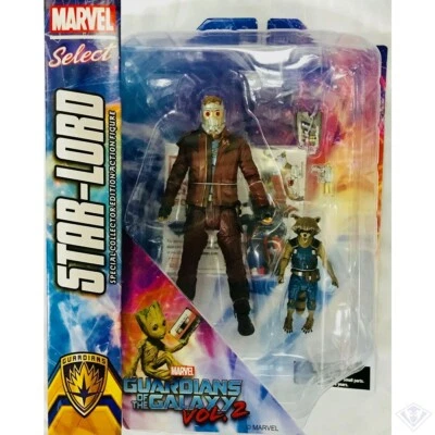 Star-Lord Rocket Raccoon Guardians of the Galaxy 2 Marvel Select Action Figures - image 1 of 3
