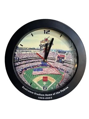 9.5" San Diego Padres Baseball 35th Anniversary Qualcomm Stadium Wall Clock 2003 - Image 1 of 4
