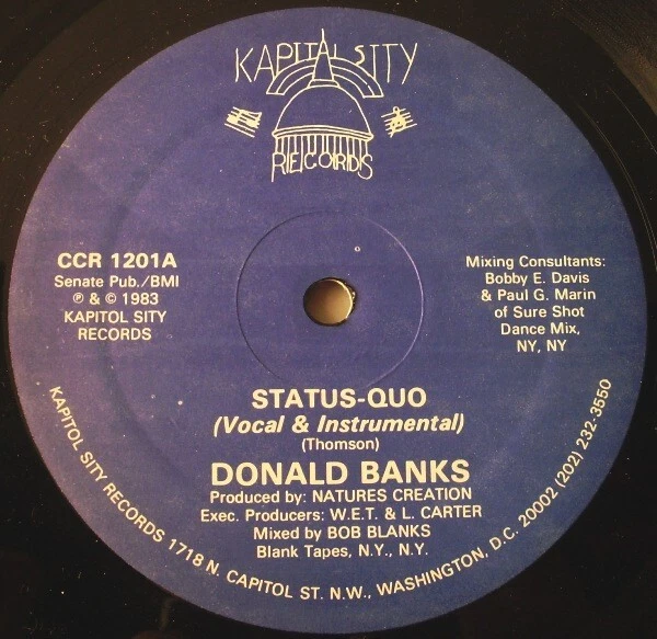 DONALD BANKS STATUS QUO 12" NEAR MINT - Image 1 of 1