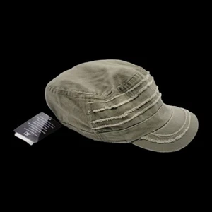 D & Y Women's Amy Green Cadet Newsboy Cap Distressed NWT - Picture 1 of 6