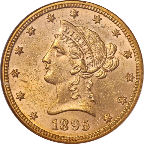 1895-P Liberty Gold $10 NGC MS63 Great Eye Appeal Strong Strike Cover