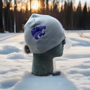 NCAA Kansas State Wildcats Football Helmet Beanie Hat Skin College Skull Winter - Picture 1 of 23