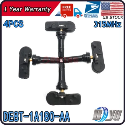 4x Nuevo sensor de presión de neumáticos TPMS DE8T-1A180-AA 315 MHz apto para Ford Motorcraft Foto 1 de 4