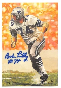 Bob Lilly Autographed Goal Line Art Card GLAC Dallas Cowboys - Picture 1 of 2