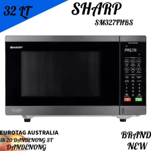 Sharp 32L Inverter Flatbed Microwave - Black StainlessSM327FHBS CARTON DAMAGED - Picture 1 of 3