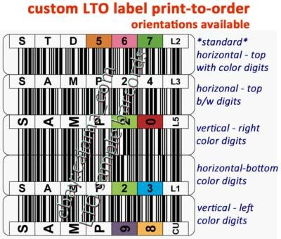 custom printed LTO Ultrium labels (for LTO7, LTO5, LTO2, etc tape libraries) - Image 1 of 3