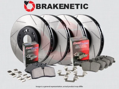 F&R Premium Slotted Brake Rotors + Ceramic Pads 1 PIN BPK84249 - Imagem 1 de 2