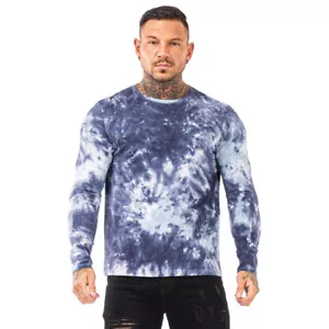 GINGTTO Hombres Unisex Tie Dye T-Shirt Long Sleeve Slim Fit Camouflage Tee Hipster - Imagen 1 de 11