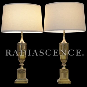 PR WESTWOOD NEO CLASSIC MODERN HOLLYWOOD REGENCY BRASS TABLE LAMPS TONY PAUL 60s - Picture 1 of 10