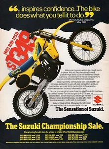 Pubblicità stampa colori originale moto Suzuki RM-125D 1983 - Foto 1 di 1