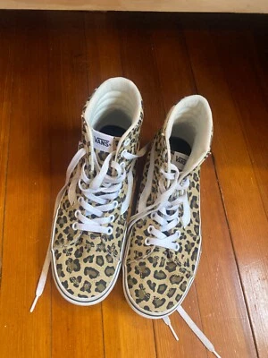 VANS Hi Shoes Women's 8 Cheetah Leopard Print Sneakers High Top Canvas - Image 1 of 4