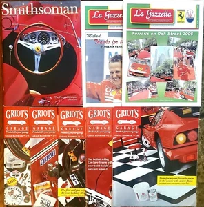 8 VINTAGE Ferrari Magazine Lot LA GAZZETTA Smithsonian Griot's Garage.. - Picture 1 of 2