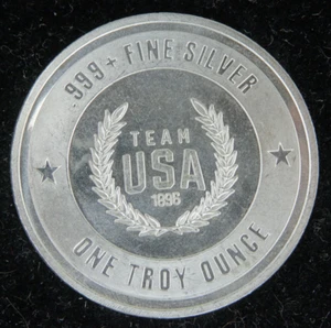 United States Olympic Team 1896 USA - 1 oz .999 Fine Silver Round - Picture 1 of 2