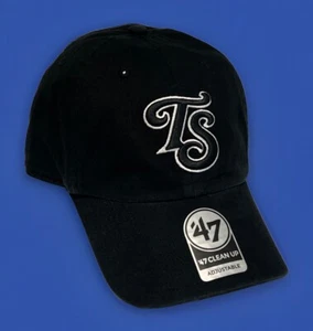 Tennessee Smokies ‘47 Brand Clean Up MiLB Black Strapback Adjustable Hat Cap New - Picture 1 of 7