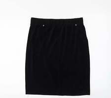 With Love Womens Black Polyester Straight & Pencil Skirt Size L