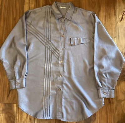 Camisa coreana discoteca plateada metálica vintage años 70 retro botón única en su clase Foto 1 de 4