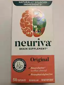 Neuriva Original Brain Supplement Naturally Sourced Ingredients (50 CAPSULES) - Picture 1 of 5