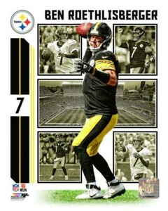 BEN ROETHLISBERGER ACTION PLUS SERIES 8x10 PHOTO Pittsburgh Steelers - Picture 1 of 1