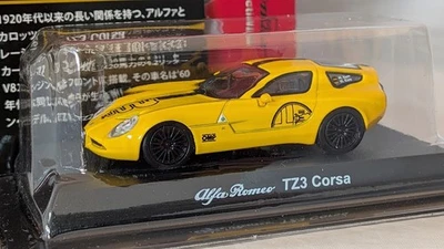 Kyosho 1/64 Alfa Romeo TZ3 Corsa Amarillo Diecast Modelo Coche Vitrina Japón Foto 1 de 4