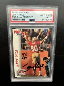1990 Pro Set - #295 Jerry Rice Autographed/980 PSA - Picture 1 of 2